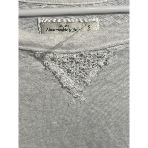 Abercrombie & Fitch Women's White Long Sleeve Top Sweater Knit Details Size S - Picture 5 of 6